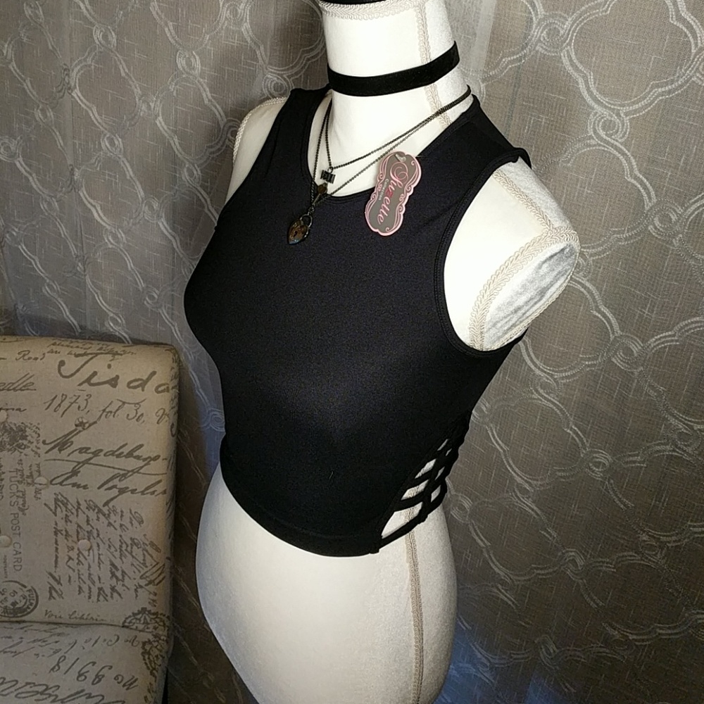 NWT Black Crop Top